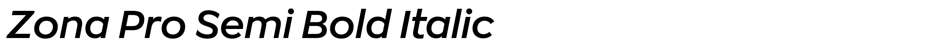 Zona Pro Semi Bold Italic